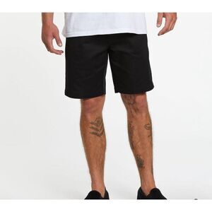 Volcom Men's Frickin Elastic Waist Shorts Drawstring Black XXL